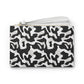 Urban Camo Clutch Bag - Vegan Leather Saffiano Pattern Fashionista On-the-Go Zip Fastening Wrist Strap.