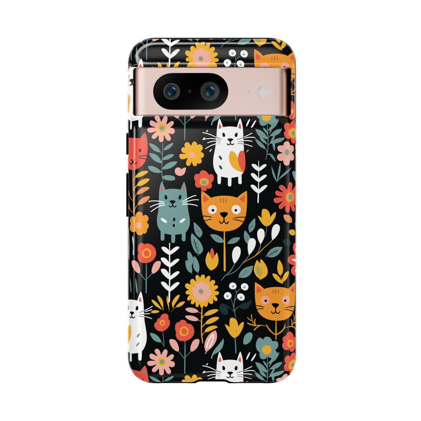 Whimsical Feline Garden Samsung or Google Pixel Tough Cases