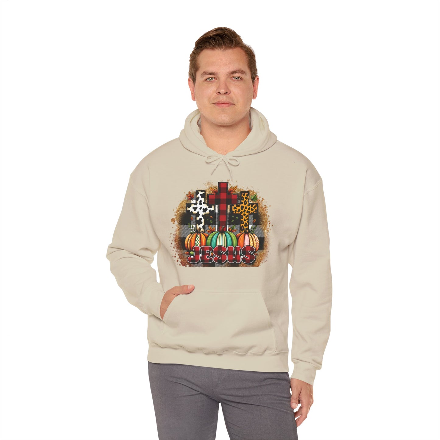 Faithful Harvest Cross Unisex Heavy Blend™ Hooded Sweatshirt