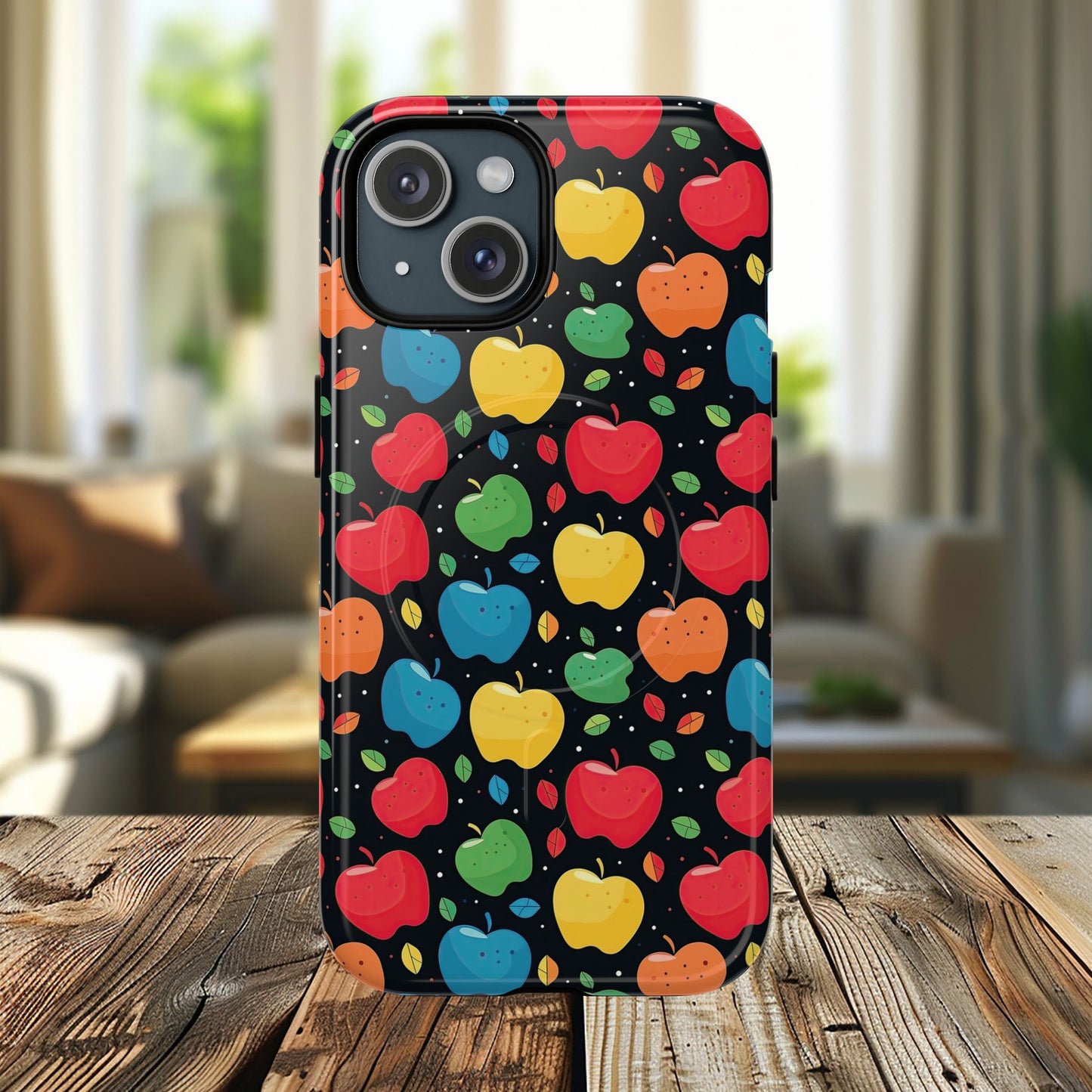 Apple Orchard Pop Magnetic iPhone Case, Tough iPhone Cover, Fun Cell iPhone Accessory, Gift for Kids, Gift for Teachers, Vibrant Tech Protection