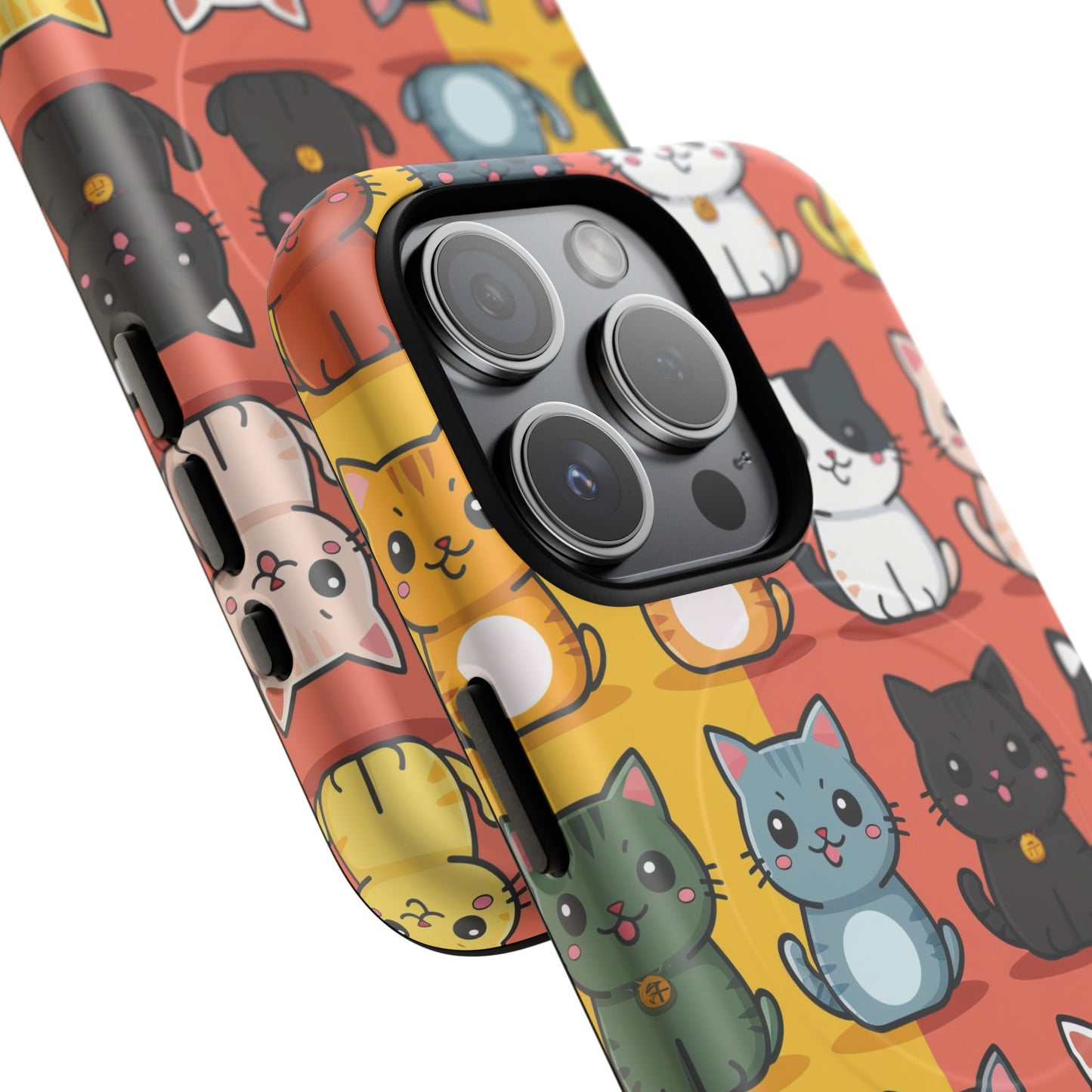 Cute Cat Magnetic Phone Cases for Pet Lovers, Durable Cases, Animal Design, Fun Gift, Unique Accessories