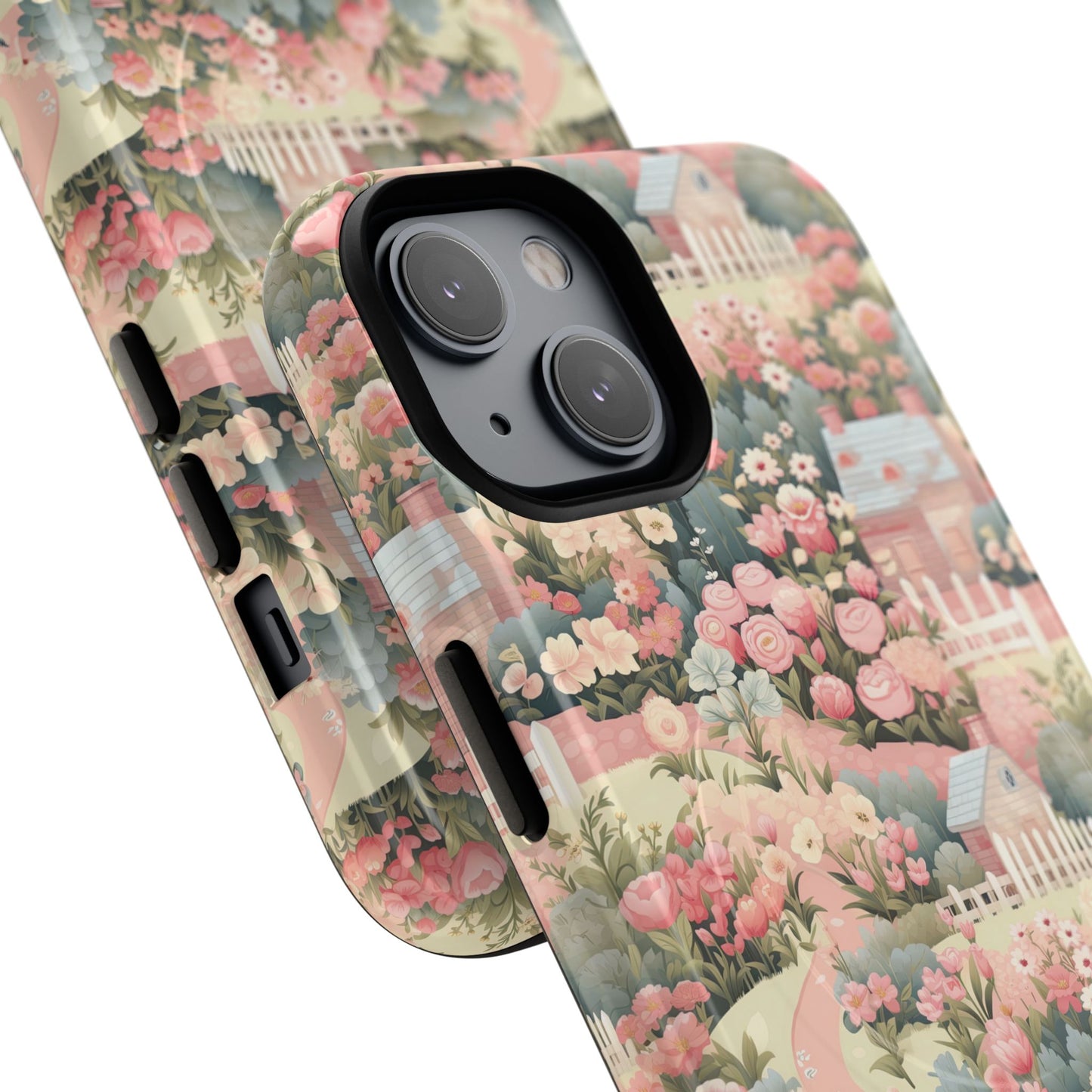 Pastel Garden Haven Tough iPhone Magnetic Case, Durable Protection, Flower Design, Gift for Her, Birthday, ,Phone Accessory, Spring Decor