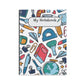 Black School Doodles Hardcover Notebook with Puffy Covers (PY)