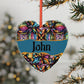 Personalized Crystal Heart Ornament - Customizable Gift for Celebrations