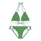 Green Tropical Bliss Strappy Bikini Set (AOP)