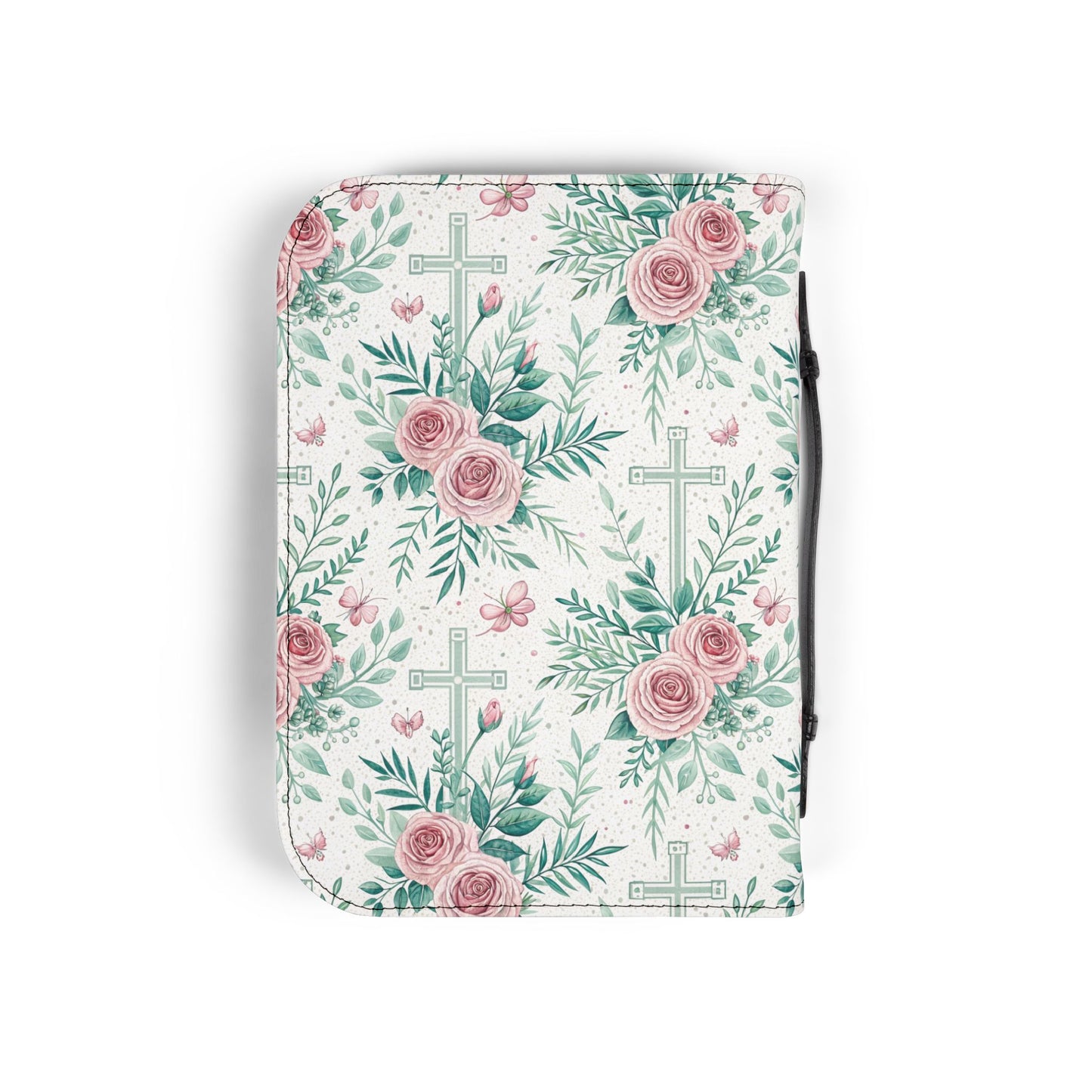 Floral Christian Bible Cover - Personalized with Name, Inspirational Gift for Baptism, Confirmation, or Any Religious Occasion