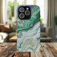 Marbled Tough iPhone Case, Magnetic Protector, Stylish Tech Accessory, Durable iPhone Cover, Unique Gift Idea