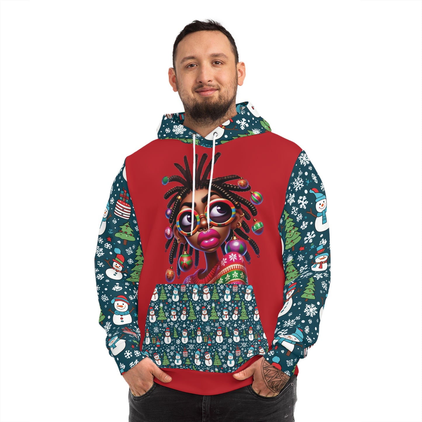 That Ugly Christmas Fashion Hoodie with All-Over Print - Unisex Medium Heavy Fabric