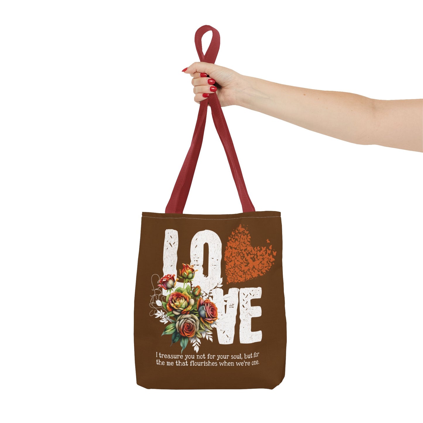 LOVE Always Brown Tote Bag.