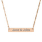 Engraved Horizontal Bar Necklace — Personalized Name Bar Necklace (Custom Name)