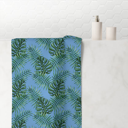 Tropical Bliss Blue Mink-Cotton Towel