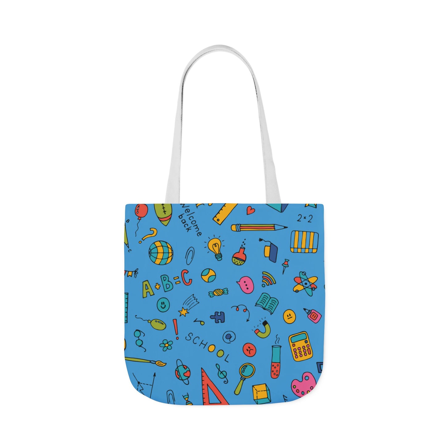 Personalized Classroom Couture Composition Book Inspired Canvas Tote Bag with Colorful Straps, Cute School Bag, Eco-Friendly Tote, Back to School Shopping Bag, Teacher Gift Idea