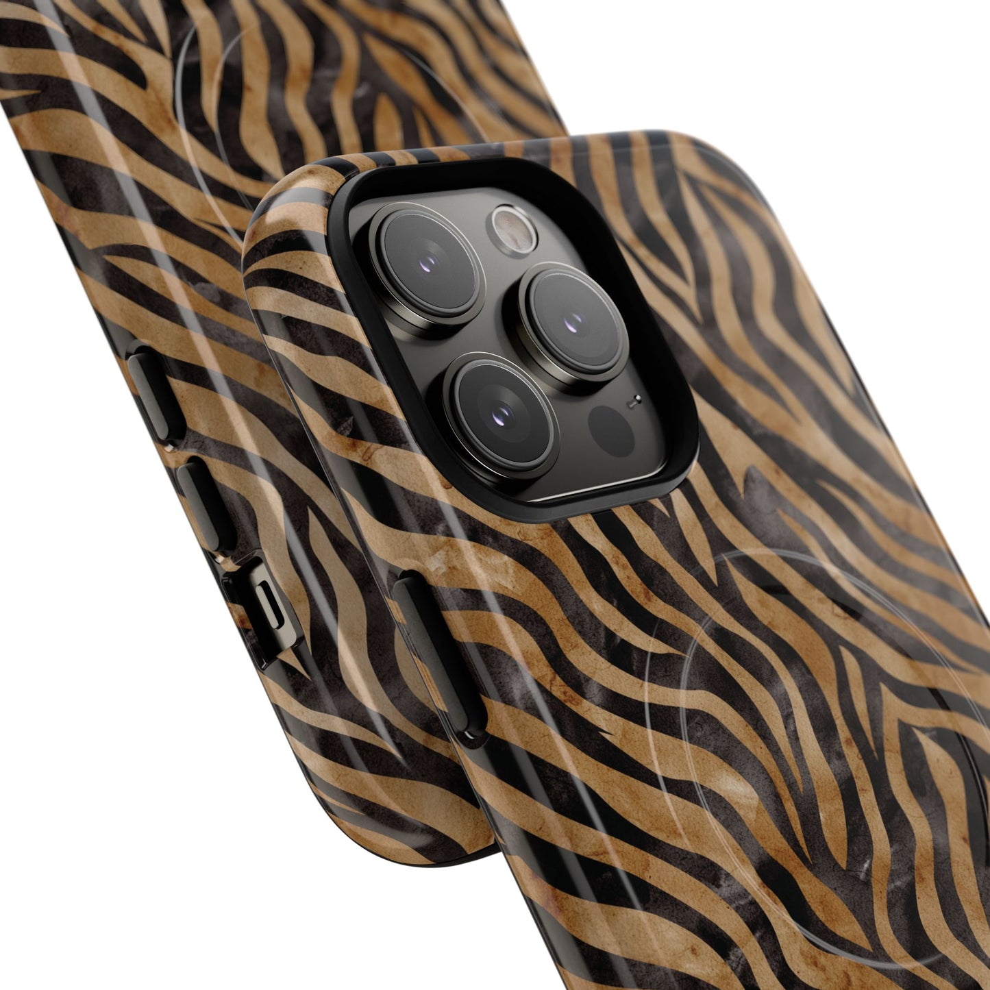 Tough Magnetic iPhone Case with Zebra Print, Stylish Protection for iPhones, Unique iPhone Accessory, Gift for Animal Lovers]