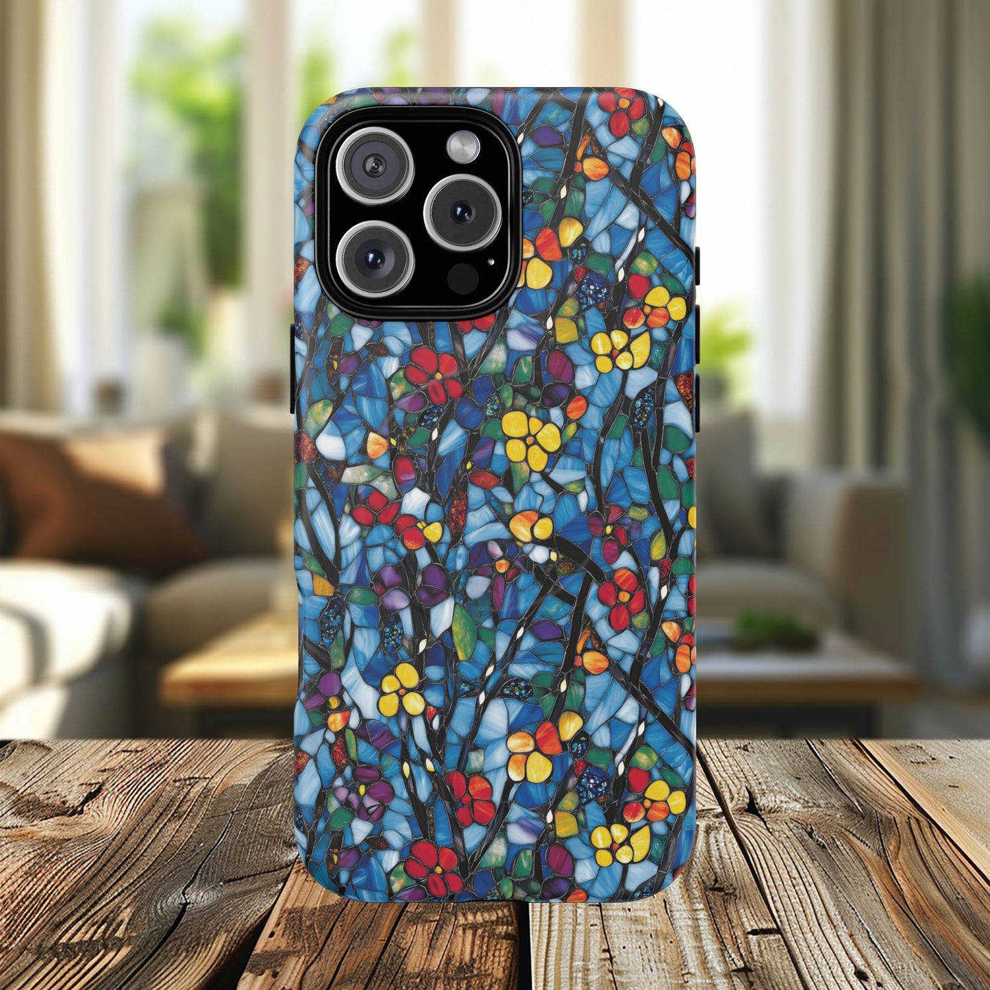 Colorful Floral Phone Case, Tough Magnetic Phone Cover, Durable Tech Accessory, Unique Gift for Her, Vibrant Smartphone Case