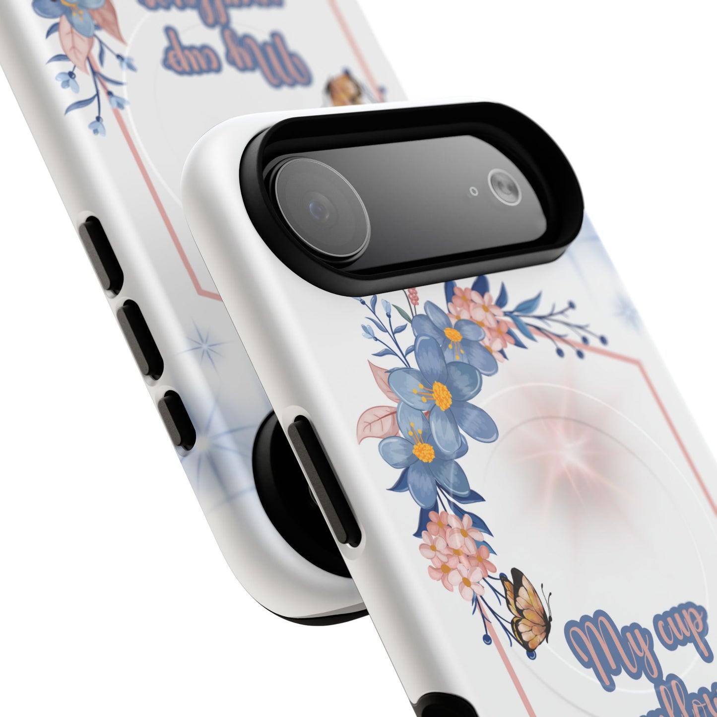 My Cup Overflows Psalm 23:5 | Inspirational Gift, Tough iPhone Magnetic Case | Scripture, Bible Verse, MagSafe® iPhone® Tough Case, iPhone 14, iPhone 15, iPhone 16, Pro, Pro Max, Plus