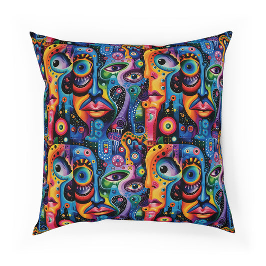 Psychedelic Visions Colorful Artistic Cushion - Unique Home Decor for Vibrant Spaces