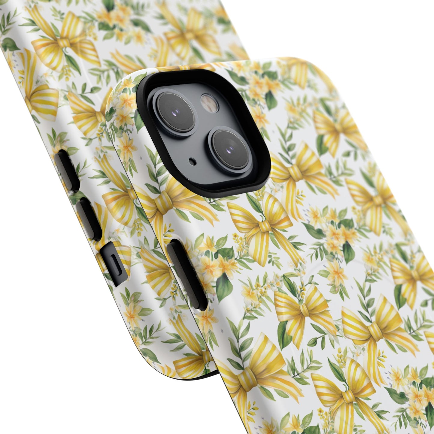 Sunshine Coquette Bows Tough Magnetic iPhone Case, Durable iPhone Cover, Girly Tech Accessory, Nature-Inspired Gift for Her, Spring Decor