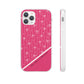 Personalized Pink Bow Coquette Slim Flexi iPhone and Samsung Cases — Custom Name or Affirmation