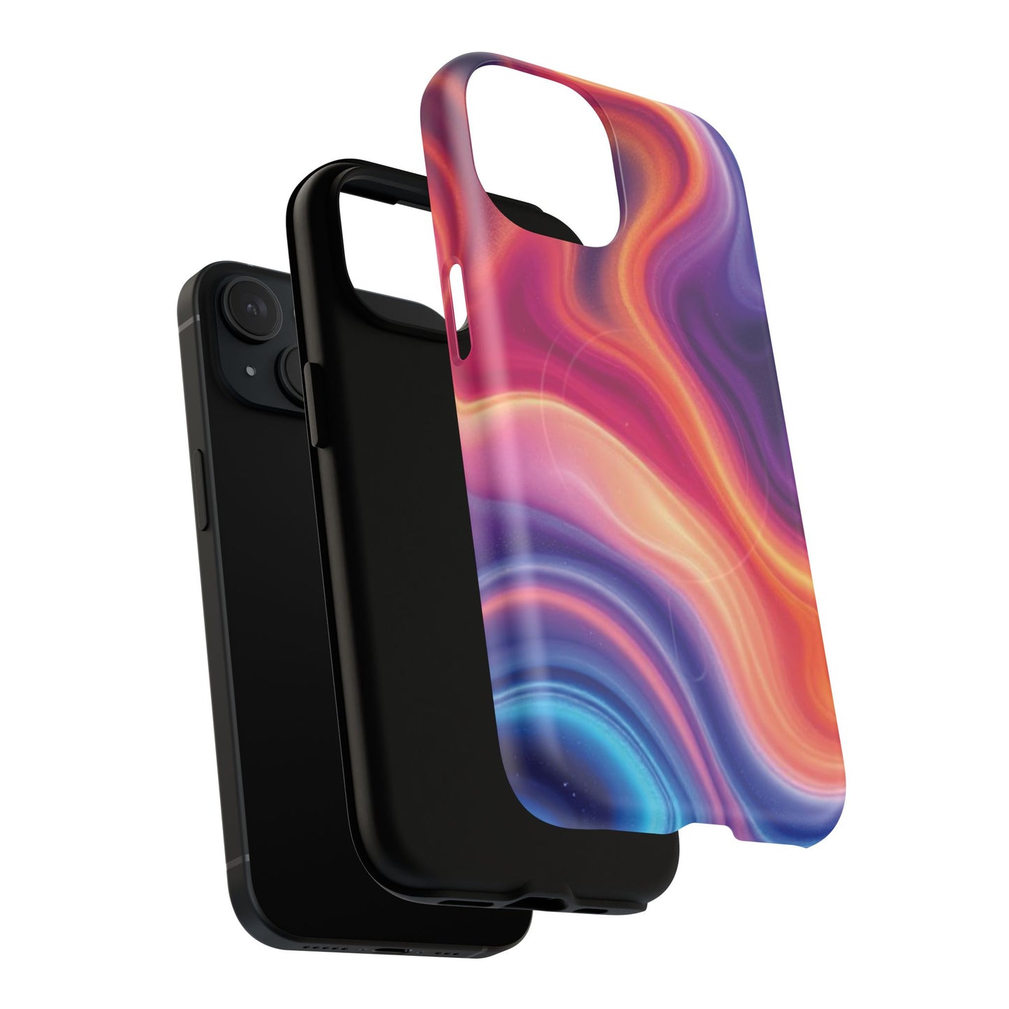 Cosmic Lava Flow Colorful Abstract iPhone Case , Tough Magnetic Protection, Stylish Accessories, Gift for Tech iPhone Lovers, Vibrant Mobile Covers