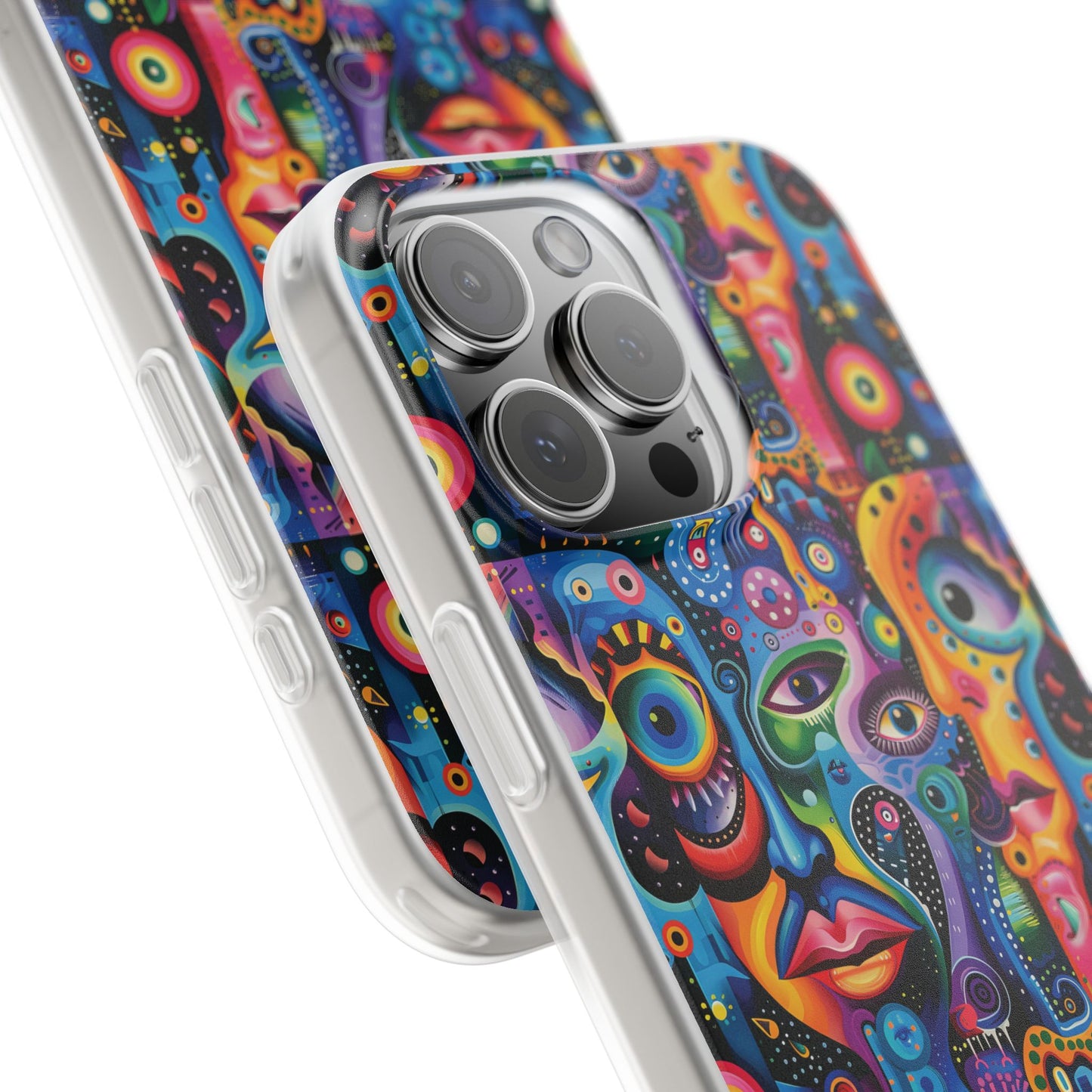 Psychedelic Visions Flexi iPhone and Samsung Case - Colorful Abstract Design.