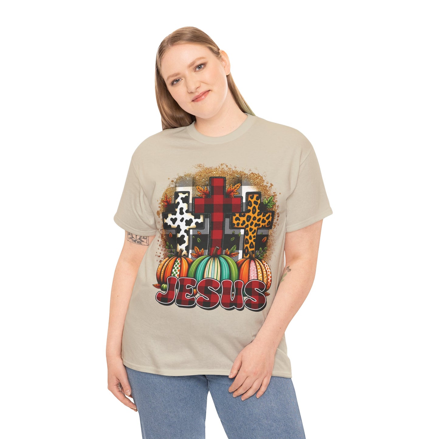 Faithful Harvest Cross Unisex Heavy Cotton Tee