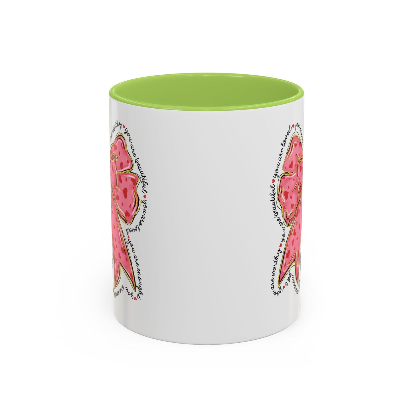 Affirmation Bow Accent Coffee Mug (11oz).