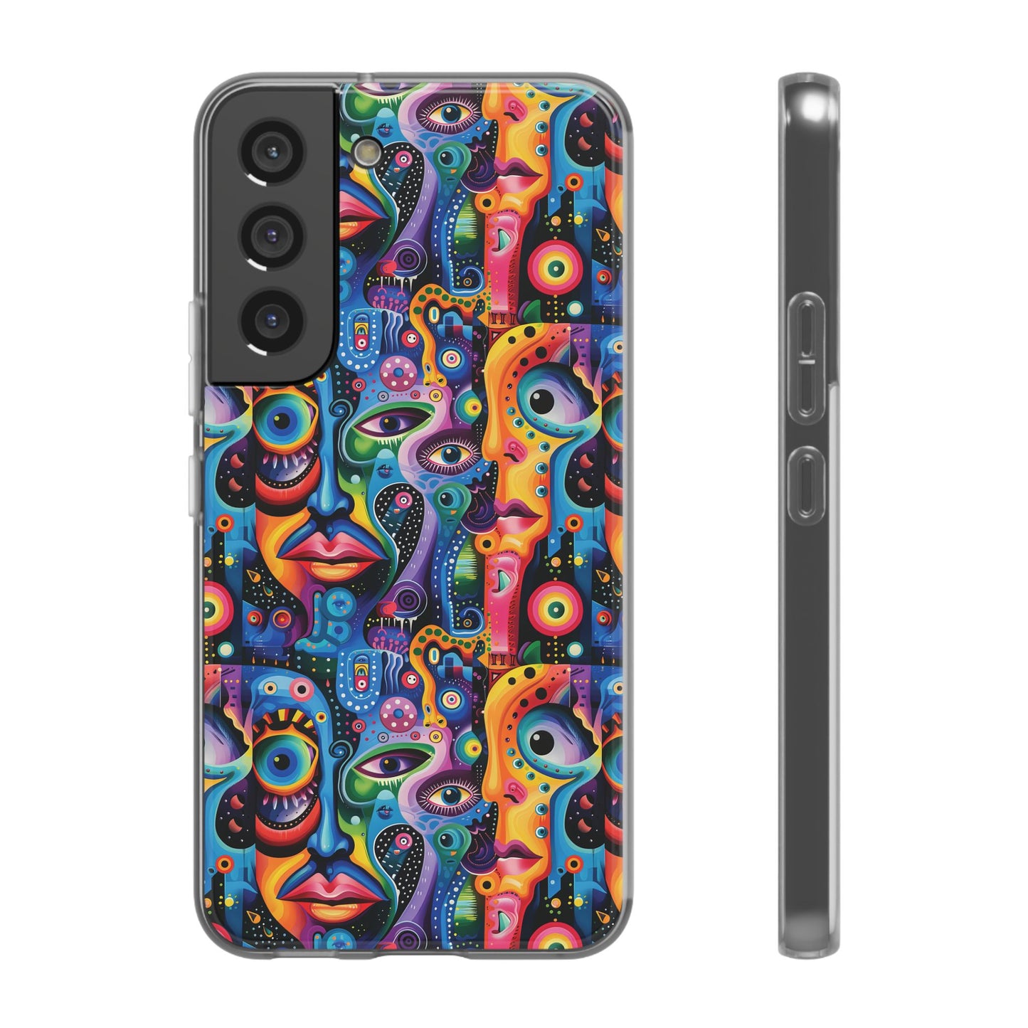 Psychedelic Visions Flexi iPhone and Samsung Case - Colorful Abstract Design.