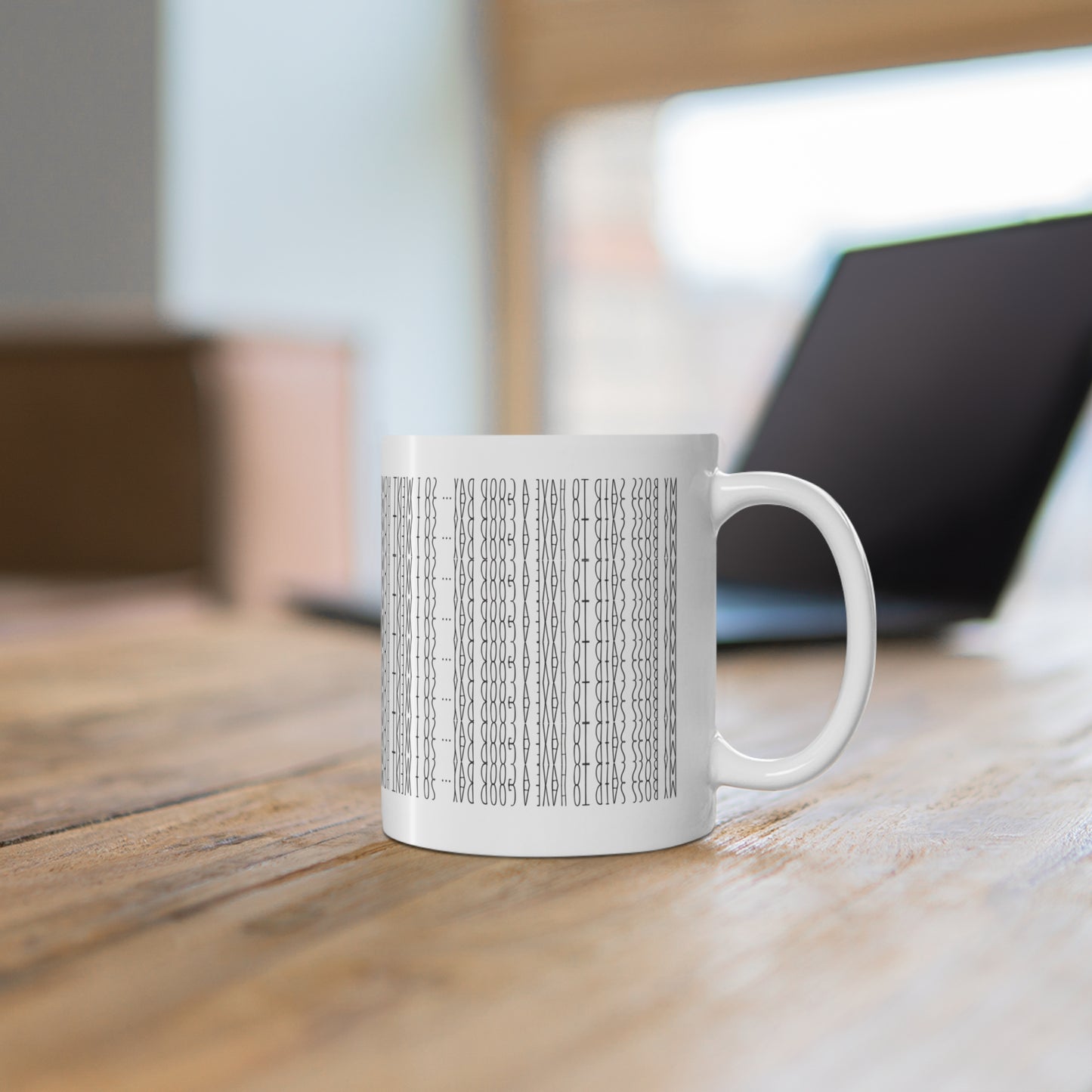 Funny Hidden Message Mug - “My Boss said to have a good day… so I went home.”- Viral Optical Illusion Mug - Secret Sarcastic Work Message - Dishwasher Safe, Unique Gifts for Coffee Lovers, Home & Office Decor, Holiday Present.