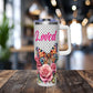 40oz Floral Butterfly Tumbler — Personalized "Name and Affirmation" Vacuum Insulated Cup