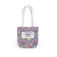 Personalized Purple Doodle Daydream Composition Book Inspired Canvas Tote Bag with Colorful Straps, Cute School Bag, Eco-Friendly Tote, Back to School Shopping Bag, Teacher Gift Idea