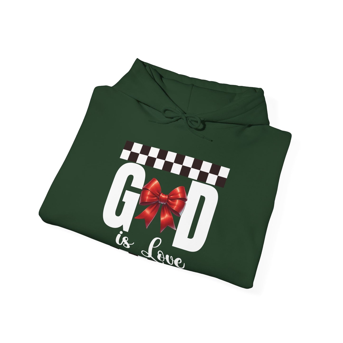 GOD is LOVE Unisex Heavy Blend™ Gildan Hooded Sweatshirt.