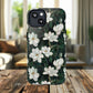 Midnight Magnolia Tough iPhone Magnetic Case, Stylish Stained Glass iPhone Protection, Nature Lover Gift, Spring Vibes