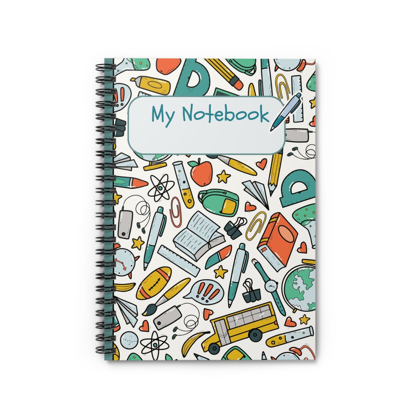 Emerald School Doodles Spiral Notebook - Ruled Line (PY)