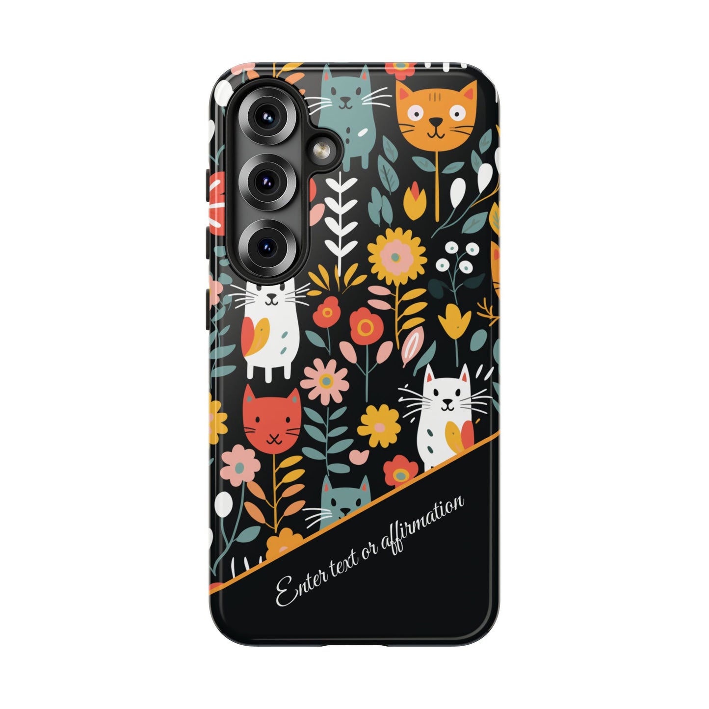 Personalized Whimsical Feline Garden Google and Samsung Tough Cases