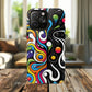 Vibrant Yin Yang Pop Splash Tough Magnetic iPhone Cases, Bold Artwork, Customizable Protection, Gift for Tech Lovers, Colorful iPhone Accessories
