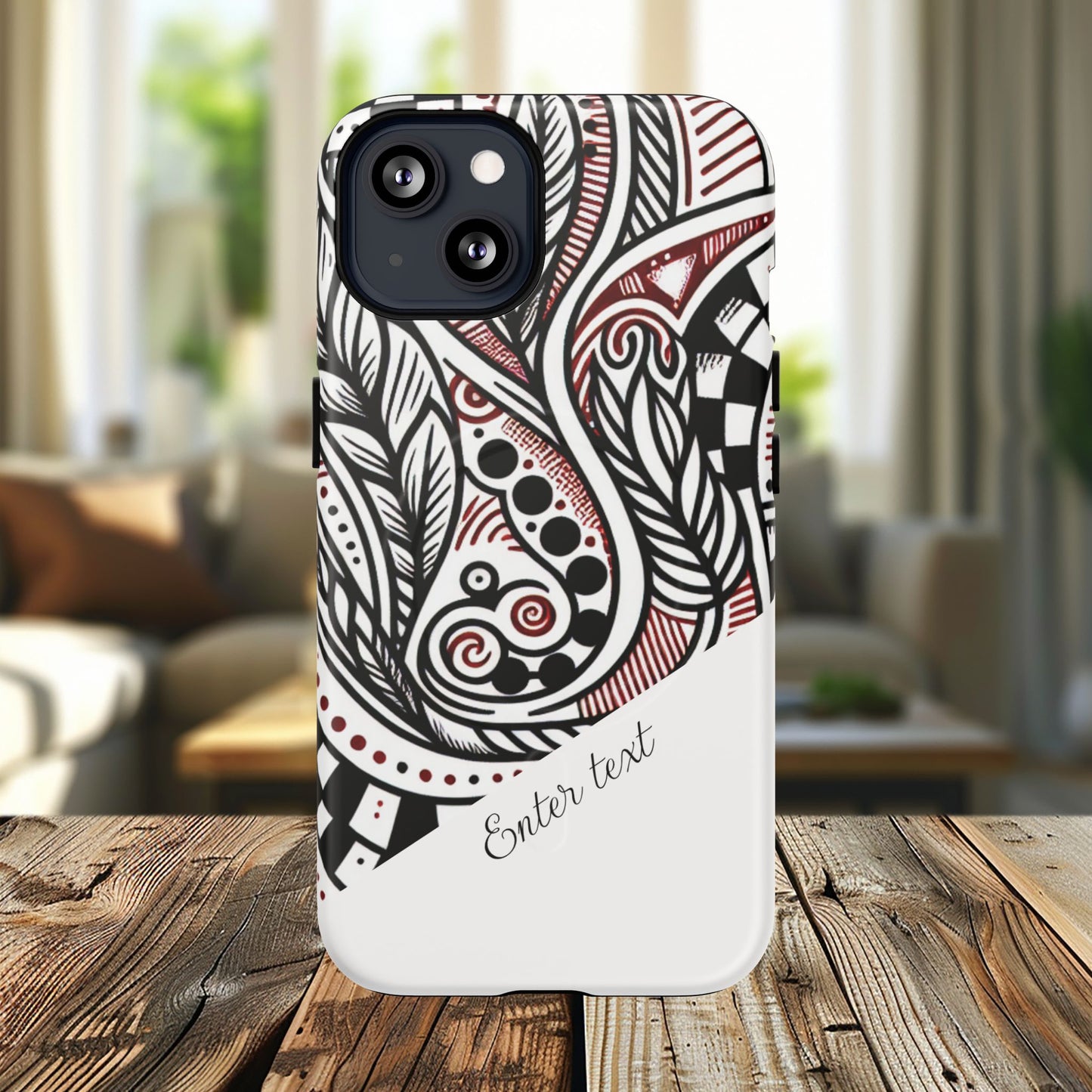 InkWhirl Fusion Stylish Tough Magnetic iPhone Case,  Unique Design, Gift for Him/Her, Trendy Accessory, Artist Collaboration, Durable Protection,Magsafe iPhone case