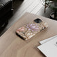 Personalized Lotus Floral Stained Glass Effect Tough Phone Case