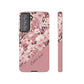 Personalized Cherry Blossom Tough Phone Case — Pink Floral Protective Case for Samsung & Google