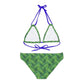 Green Tropical Bliss Strappy Bikini Set (AOP)