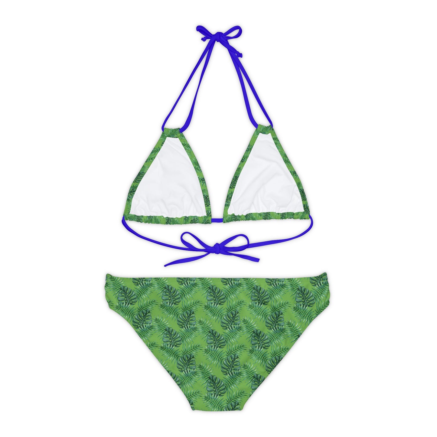 Green Tropical Bliss Strappy Bikini Set (AOP)