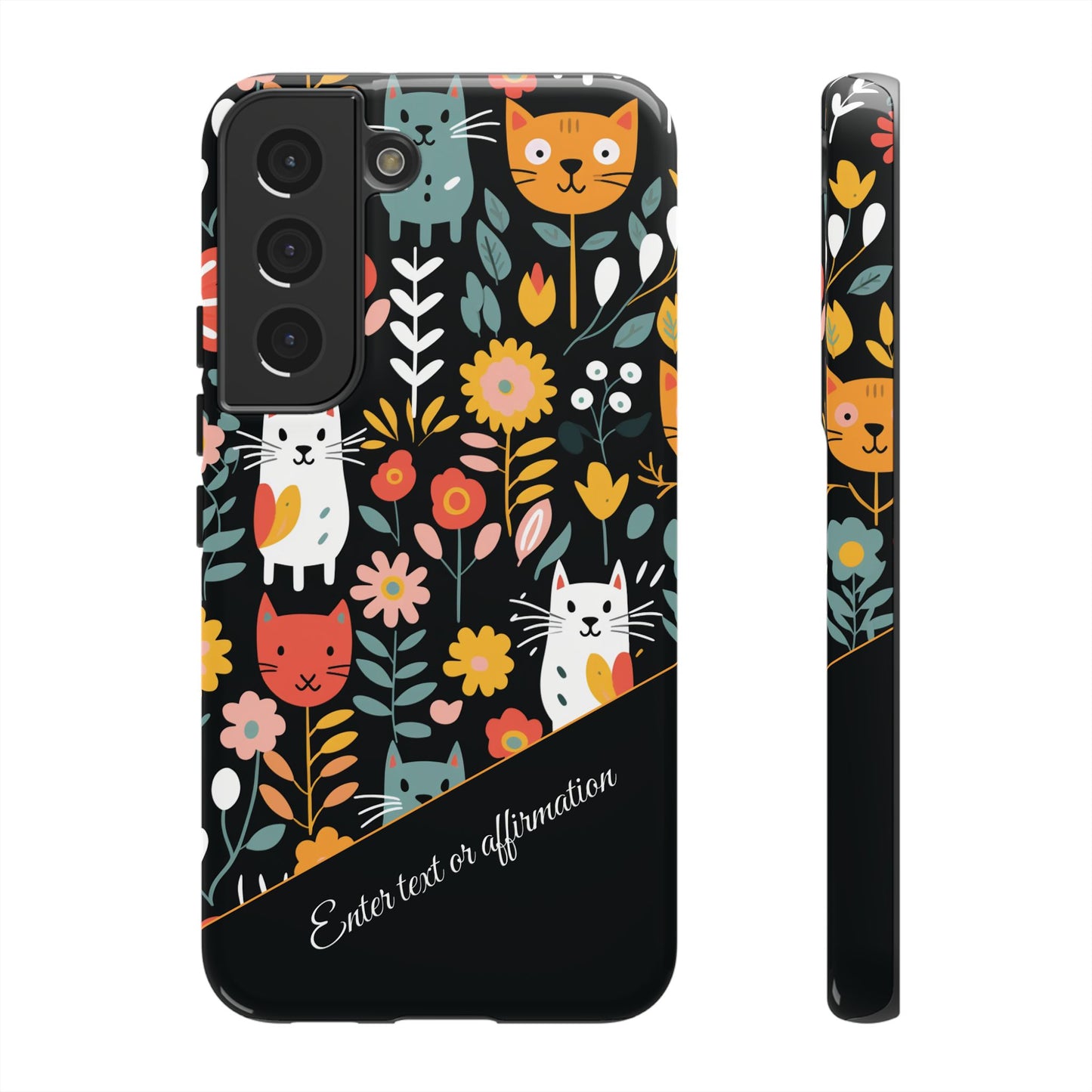 Personalized Whimsical Feline Garden Google and Samsung Tough Cases