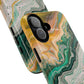 Magnetic iPhone Cases with Green Marble Design, Tough Magnetic Cases, iPhone Accessories, Gift for Her, Trendy iPhone Cover