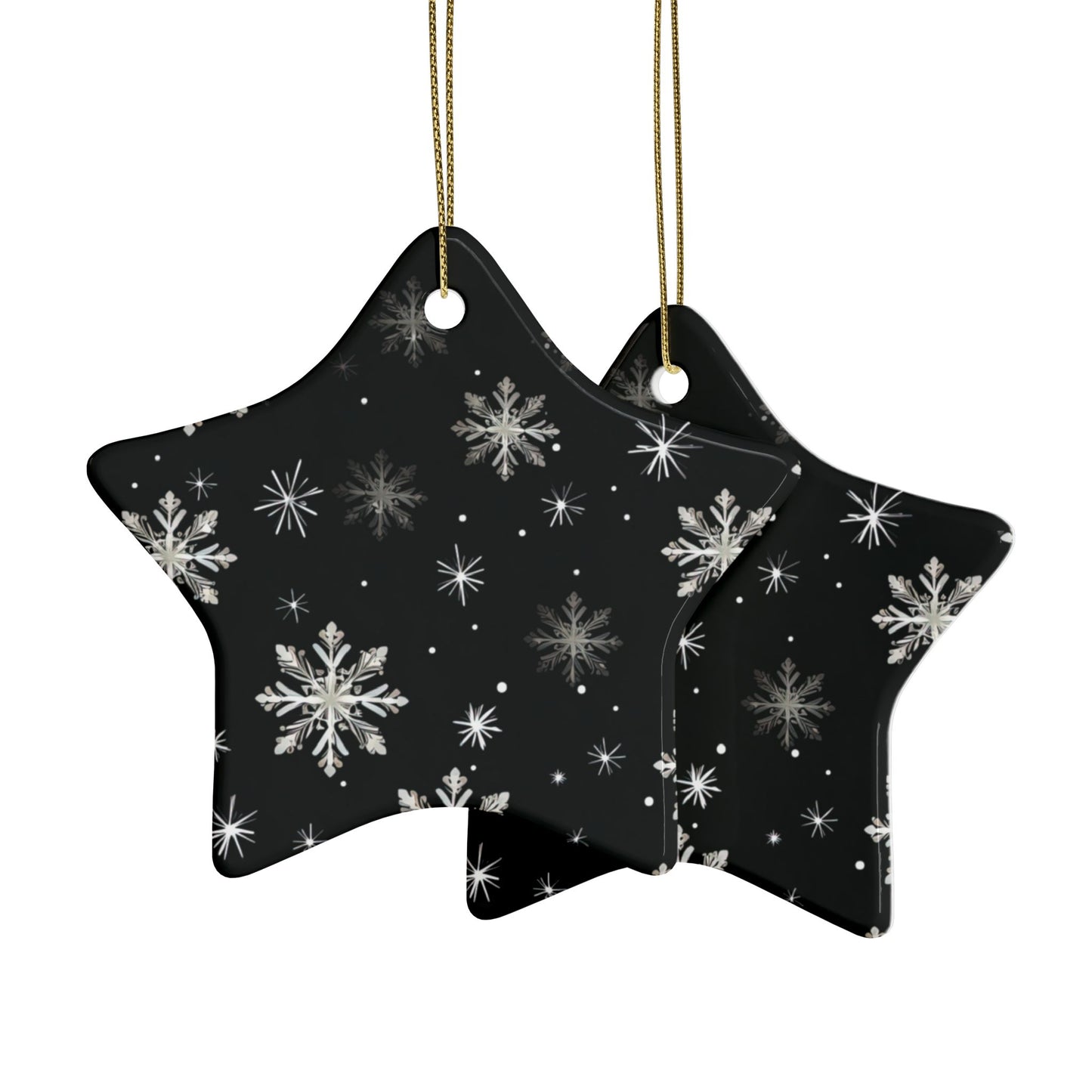 Snowflake Elegance Ceramic Ornaments (1pcs, 5pcs, 10pcs, 20pcs)