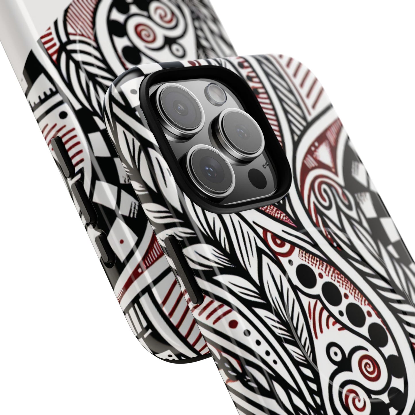 InkWhirl Fusion Stylish Tough Magnetic iPhone Case,  Unique Design, Gift for Him/Her, Trendy Accessory, Artist Collaboration, Durable Protection,Magsafe iPhone case