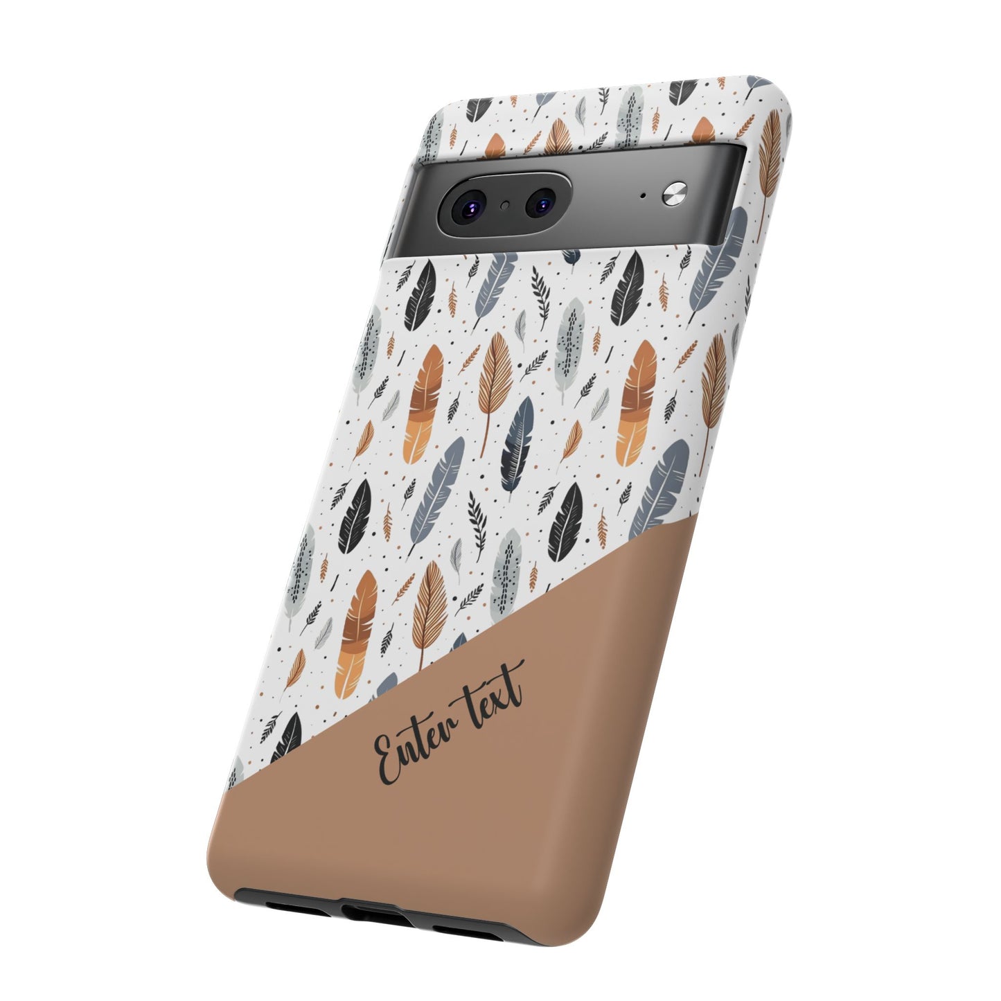 Personalized Whispering Feathers Tough Case — Dark Feather Protective Phone Case for Samsung & Google