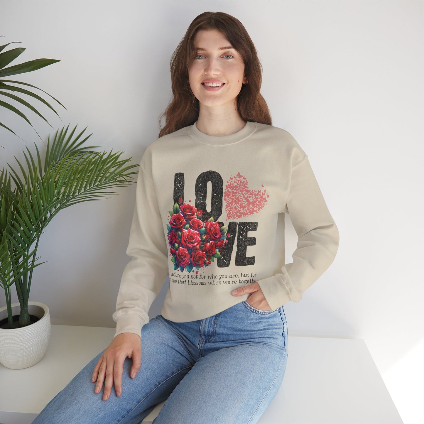 LOVE Always Unisex Heavy Gildan Blend™ Crewneck Sweatshirt.