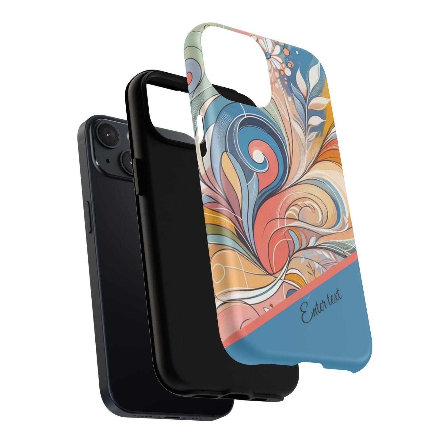 Personalized Sunset Garden Whirl Tough iPhone Magnetic Case for iPhone, Artistic Phone Cover, Durable Protection, Gifts for Her, Unique Style
