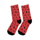 Winter Wonderland Red Christmas Recycled Poly Socks