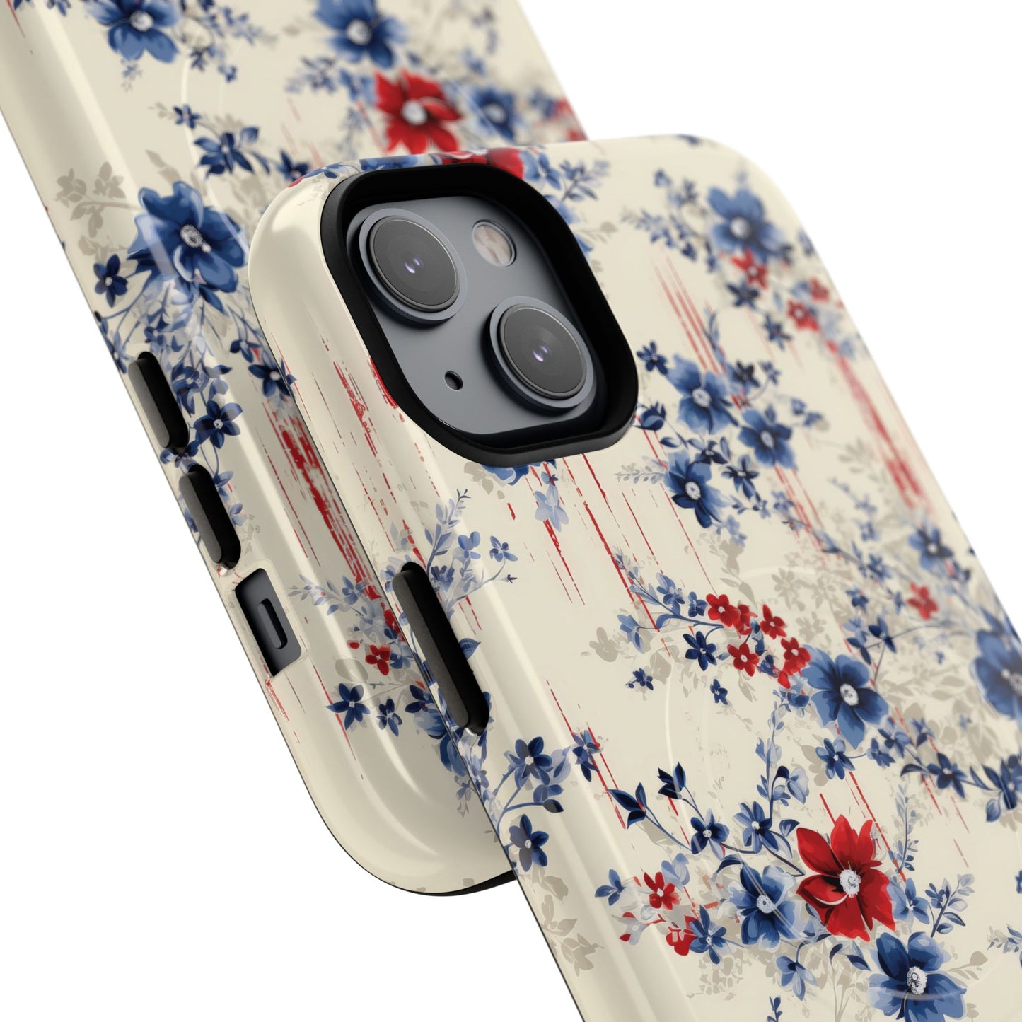 Americana Blossom Drift Tough Magnetic iPhone Case - Durable, Chic, Personalized for Floral Lovers, Gift for Her, Spring Style, iPhone Accessories
