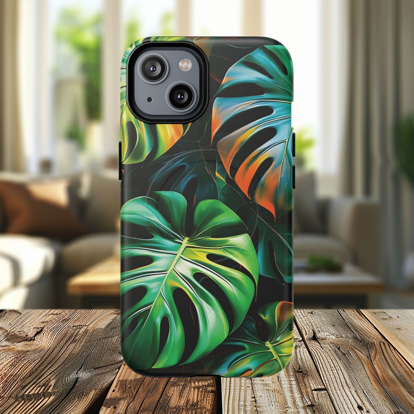 Tropical Leaf Phone Case | Tough Magnetic Cases, iPhone Accessories, Gift for Him/Her, Phone Protection, Summer Style, Trendy Design